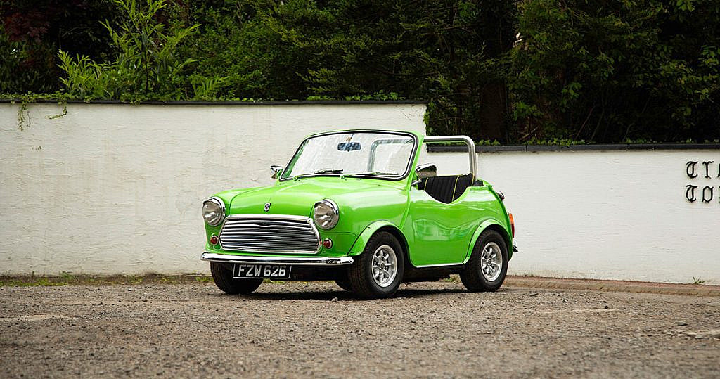 MINI Shorty 1978 года радикальный дизайн-эксперимент. Укороченный, без крыши, но с сохраненной функциональностью. Минимализм в чистом виде.