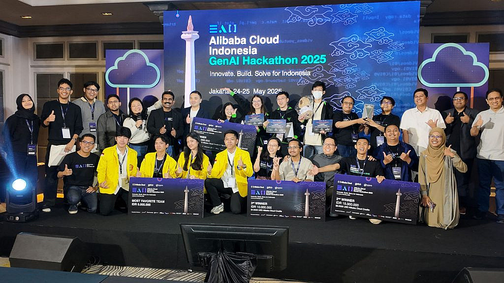 Alibaba Cloud Indonesia GenAI Hackathon 2025 собрал 1500 участников для разработки ИИ-решений с использованием технологий Alibaba Cloud и Sahabat-AI, поддерживая цифровую трансформацию Индонезии.