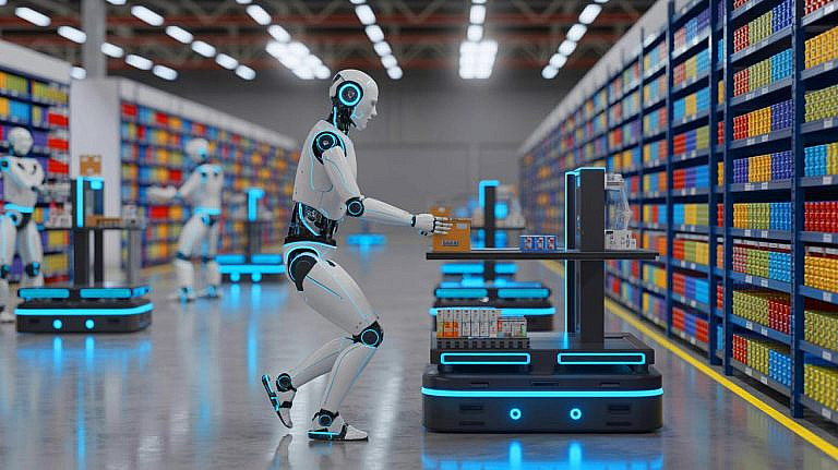 Робот HMND 01 от Humanoid: модульный помощник для складов, торговли и дома с грузоподъемностью 33 кг и автономностью 4 часа.