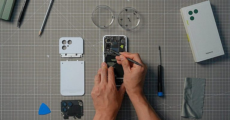 Fairphone 6 снова получил 1010 за ремонтопригодность от iFixit. Модульная конструкция, простота замены деталей и 7 лет обновлений Android.