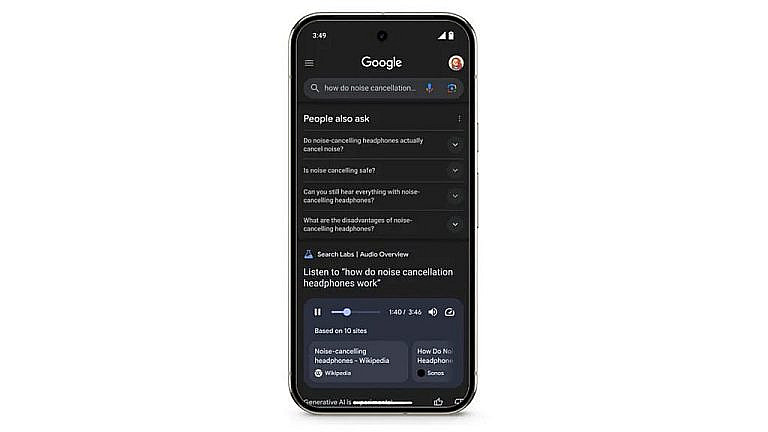 Google представил Audio Overviews голосовые сводки поиска на основе ИИ. Эксперимент доступен в США для избранных запросов.