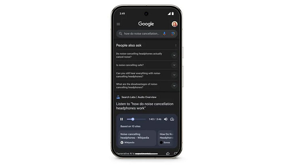 Google представил Audio Overviews голосовые сводки поиска на основе ИИ. Эксперимент доступен в США для избранных запросов.
