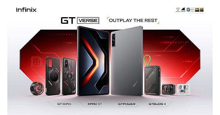 GT VERSE от Infinix игровая экосистема с мощными устройствами: смартфон GT 30 Pro, планшет XPAD GT, наушники GTBUDS 4 и power bank GTPOWER. Идеально для геймеров и работы.