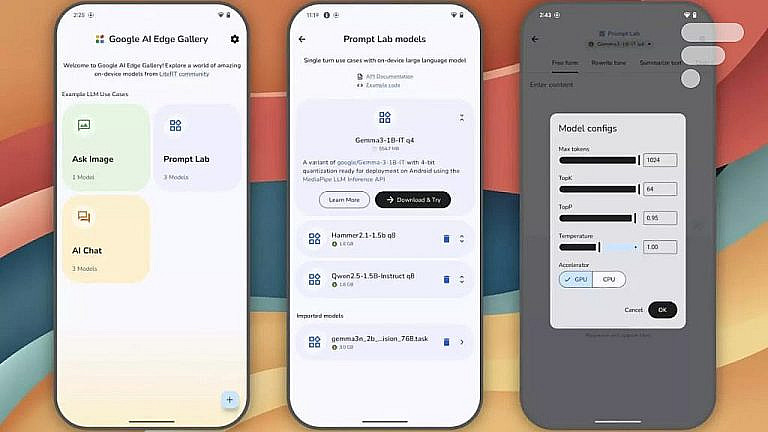Google AI Edge Gallery: запускайте ИИ-модели на Android без интернета. Чат-боты, анализ фото, генерация кода все работает офлайн с полной конфиденциальностью.