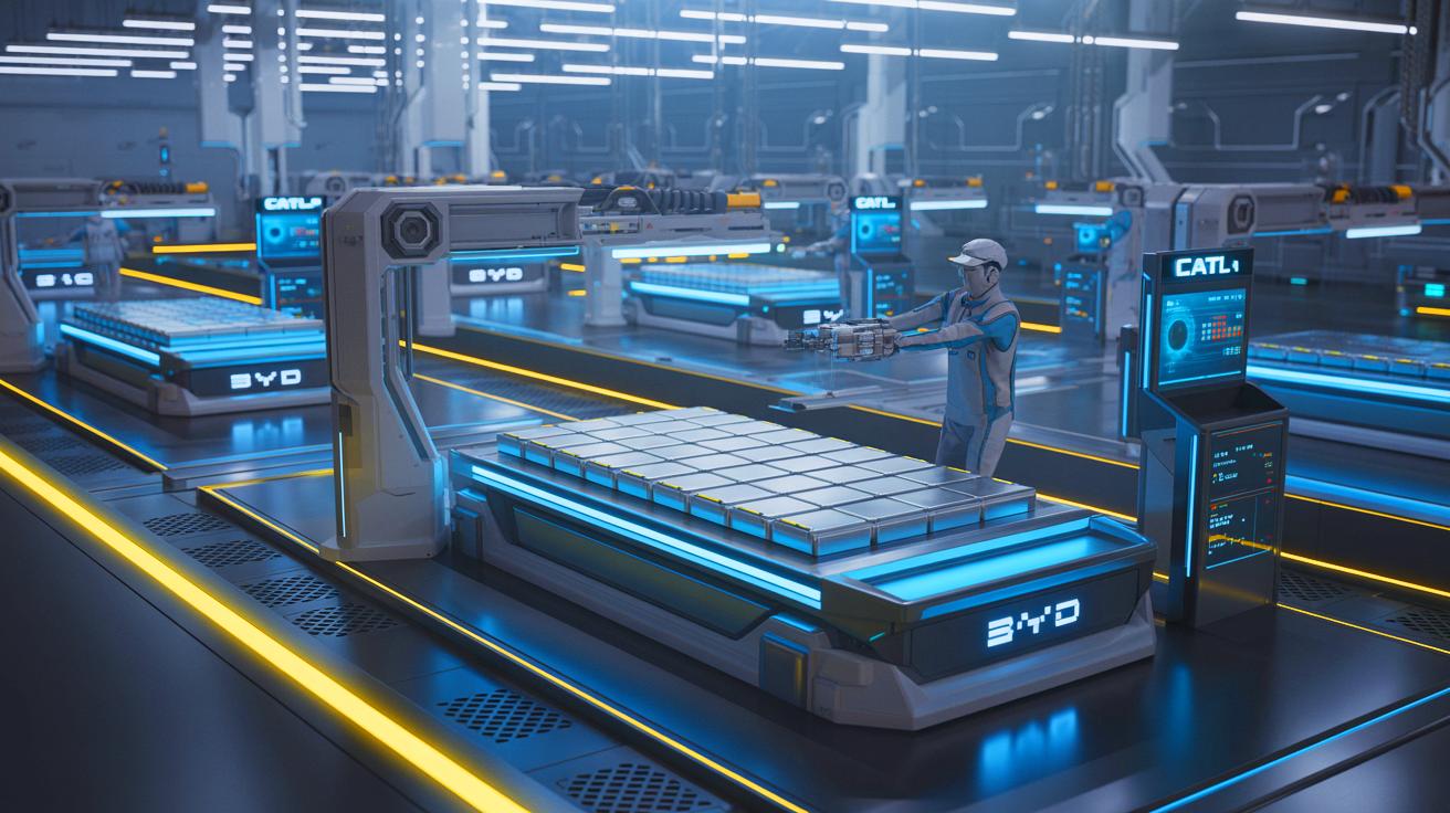 CATL и BYD лидируют на рынке аккумуляторов для электромобилей с долей 37,9 и 17,8 в 2025 году, опережая конкурентов.