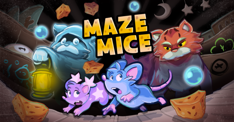 Maze Mice увлекательная пиксельная игра с котами и мышками, где время движется только при вашем движении. Интересные улучшения и динамичный геймплей.