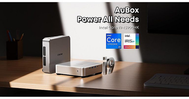 Мощный мини-ПК CHUWI AuBox i9-13900HK с процессором Intel Core i9 и поддержкой 8K для геймеров и профессионалов. Компактный корпус, Thunderbolt 4 и Windows 11 Pro.