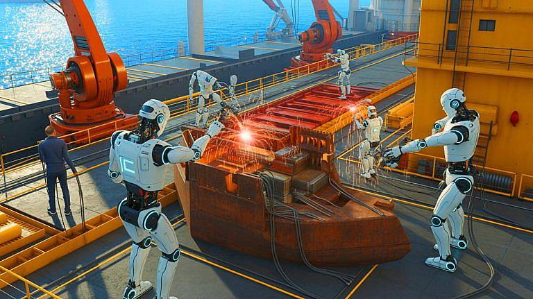 Hyundai и Neura Robotics внедряют роботов-гуманоидов в судостроение для повышения эффективности и безопасности на верфях.