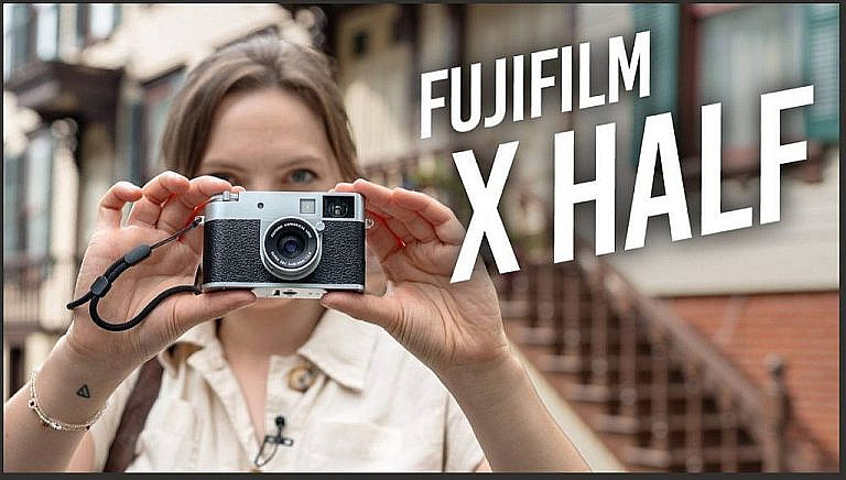 FUJIFILM X half компактная цифровая камера с пленочным духом, вертикальным сенсором, режимами Film Camera и 2-in-1, а также фирменными симуляциями пленки.