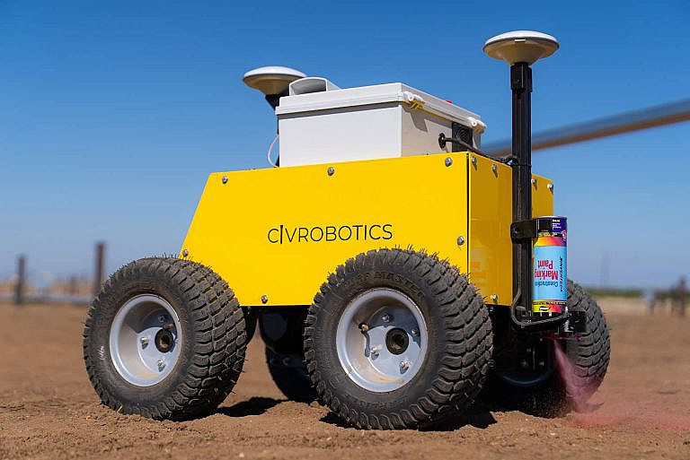 Робот CivDot размечает стройплощадки в 8 раз быстрее человека с точностью до 8 мм. Автономный и эффективный помощник для строителей.