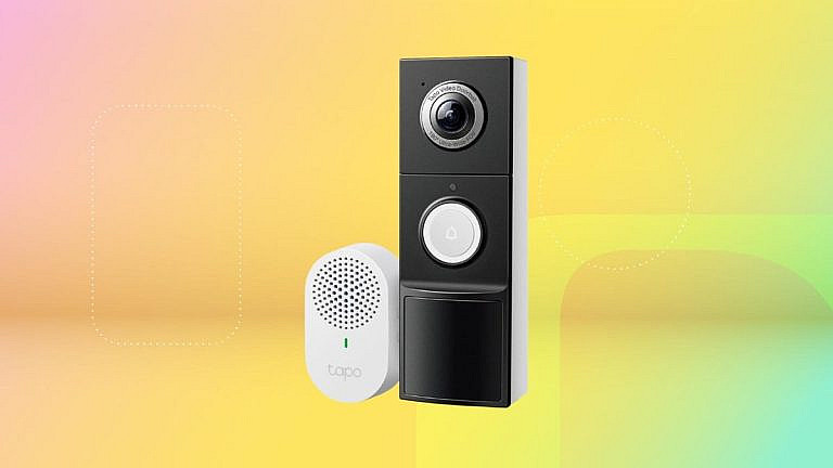 Видеодомофон TP-Link Tapo Smart Video Doorbell с 2K видео, ночным видением и беспроводной панелью. Скидка 20 на Amazon.