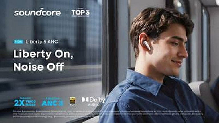 Soundcore Liberty 5 беспроводные наушники с адаптивным ANC 3.0, Dolby Audio и автономностью до 48 часов. Технология LDAC и Hi-Res Wireless для чистого звука.
