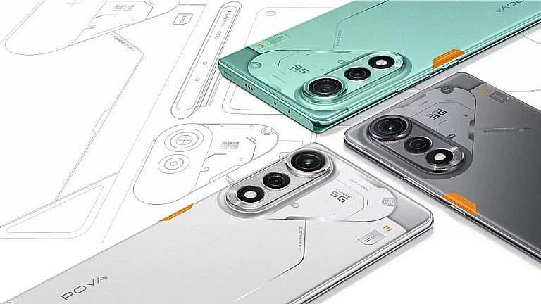 Tecno Pova Curve 5G: бюджетный смартфон с 6,78' AMOLED-экраном 144 Гц, процессором Dimensity 7300, 64 МП камерой и батареей 5500 мАч. Цена от 15 999 рупий.