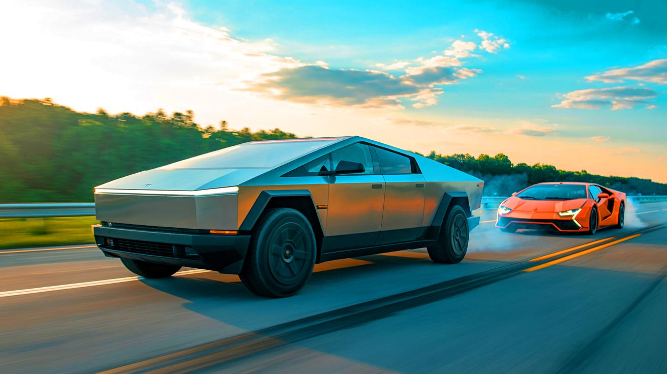 Гонка Tesla Cybertruck и Lamborghini Revuelto в Мэриленде показала разницу между электромобилями и гибридами. Электропикап лидировал на старте, но Revuelto вырвался вперед.
