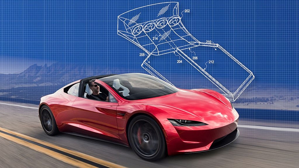 Tesla запатентовала систему вентиляторов для прижимной силы, как в Формуле 1. Технология может появиться на новом Roadster, обеспечивая сцепление даже на месте.