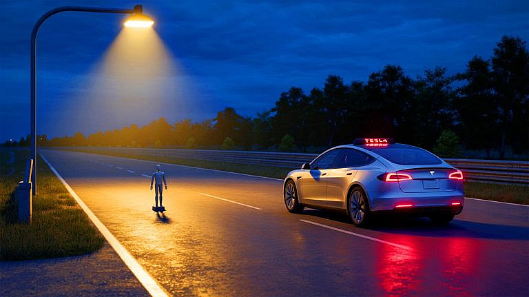 Tesla FSD снова провалила тест: автономный режим протаранил манекен ребенка. Безопасность технологии под большим вопросом.