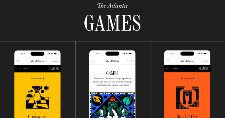 The Atlantic расширяет игровую линейку: головоломки Bracket City, Stacks, Fluxis и кроссворды. Часть контента доступна только подписчикам.