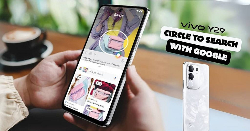 Vivo Y29 с функцией Circle to Search: мгновенный поиск по экрану. Удобно для учебы, шопинга и путешествий. AI-функции и стильный дизайн.